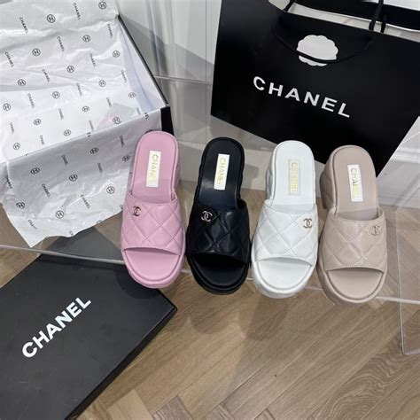 blue chanel slippers|Chanel slippers men.